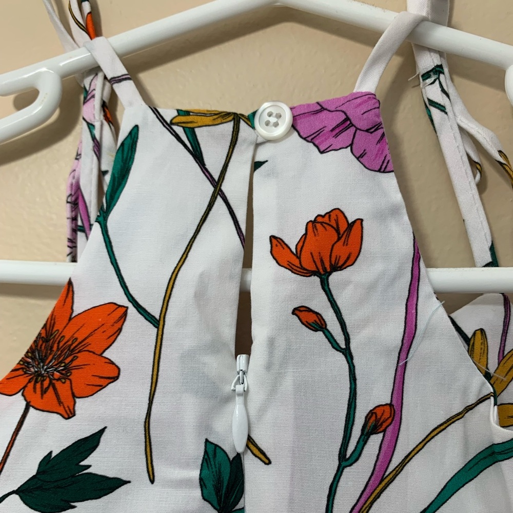 Milly minis summer floral print dress with spaghetti shoulder straps. Size 2/3 - Picture 7 of 11